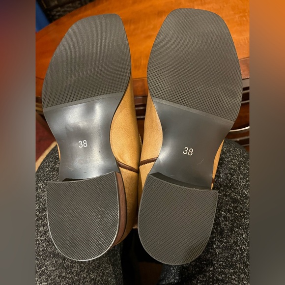 Cowboy/ cowgirl/ western boots w/ embroidery. Square toe. Tan / beige. New! 7.5 - Picture 7 of 8